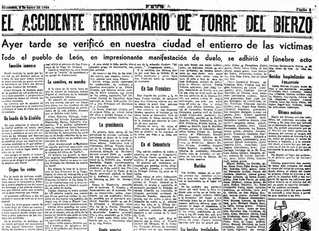 La noticia del accidente según salió en el Diario leonés 'Proa'.