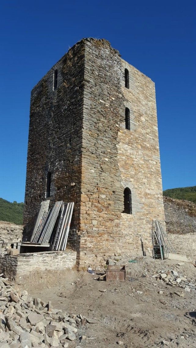 Proceso de reconstrucción de la torre del homenaje del Castillo de Balboa