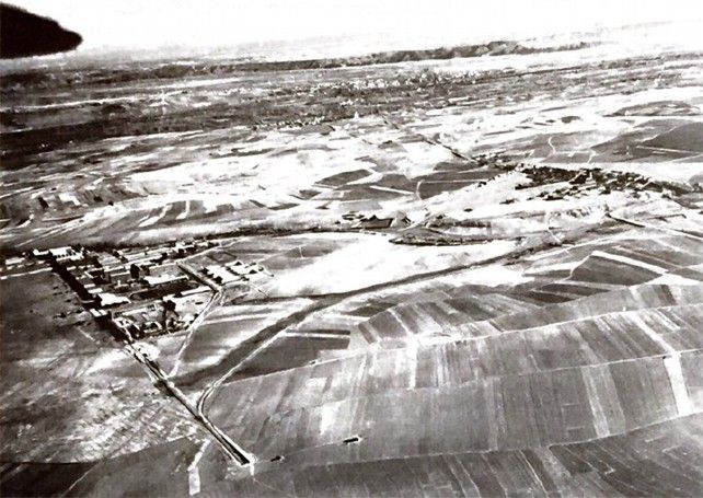 Vista aérea del Tren de la Aviación. Foto: Archivo Histórico de la Base Aérea de León.