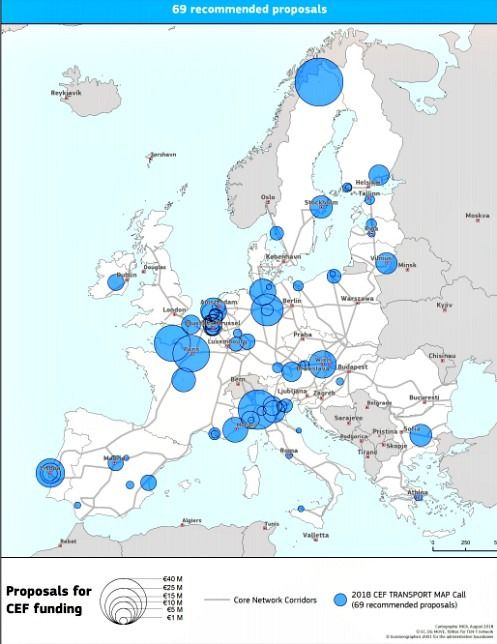 Así se han repartido geográficamente las últimas subvenciones según las peticiones realizadas ante Europa. / Fuente Comisión Europea