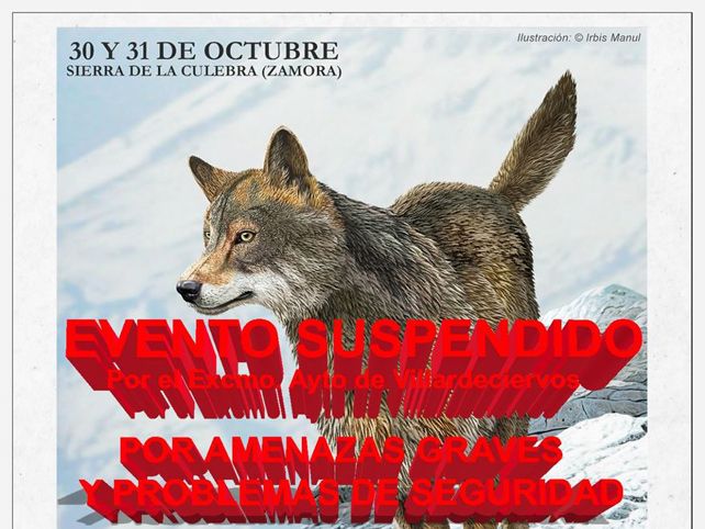 El cartel del evento con la suspensión del mismo. // elDiariocyl