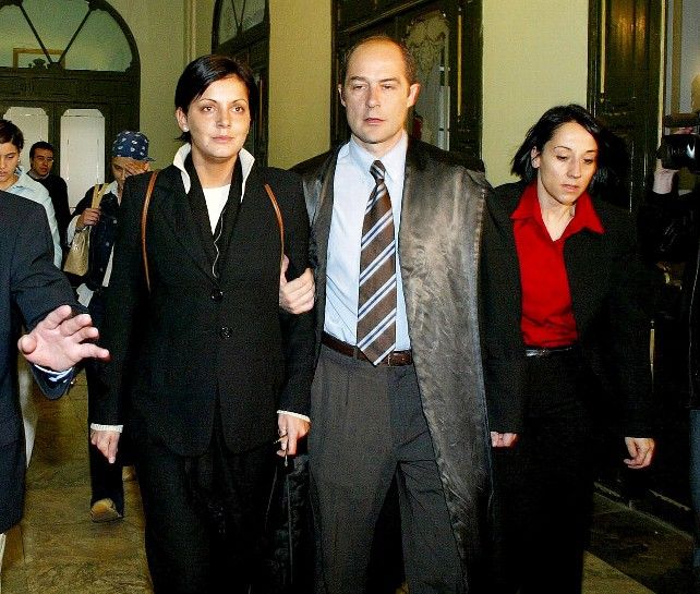 Ricardo García / ICAL . Nevenka Fernández junto a su abogado.
