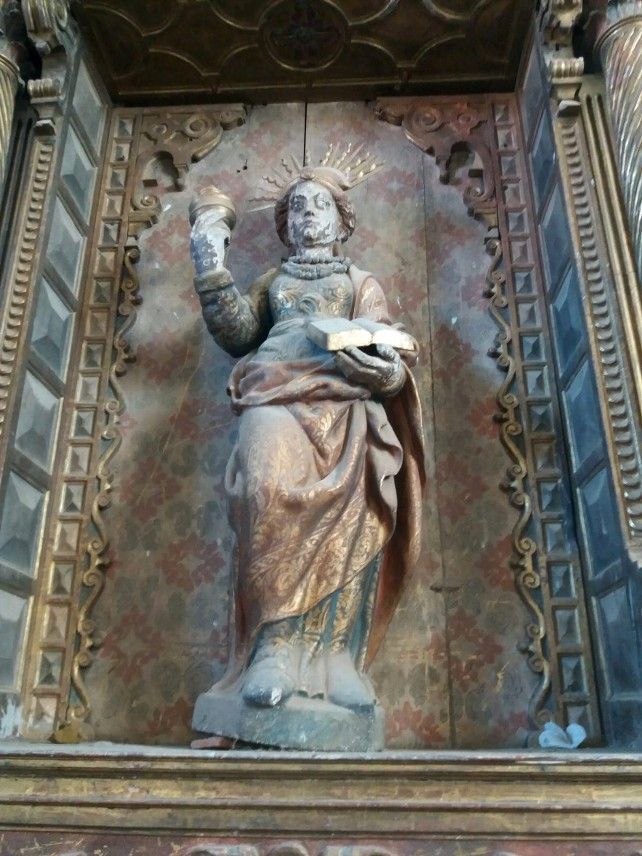 Antigua imagen de Santa María Magdalena en la iglesia de Riofrío